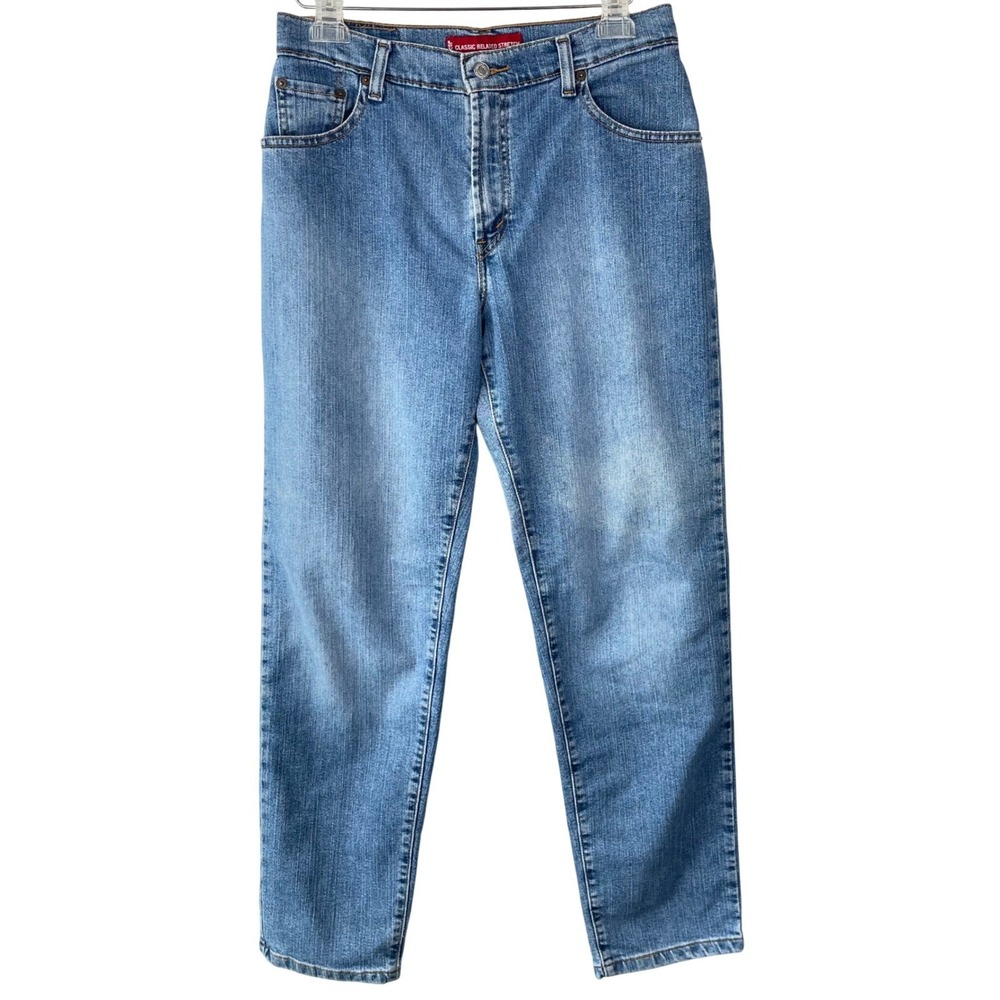 Levis 550 Womens 10 M Medium Wash Classic Relaxed Tapered High Rise Stretch Jean